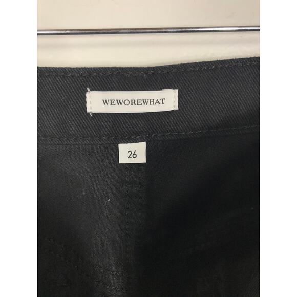 WEWOREWHAT NWT Danielle Black Crystal Button Straight Leg Jean Womens 26 Preppy - Picture 8 of 13